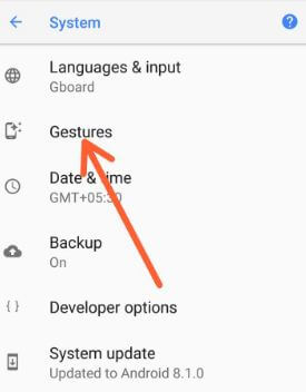 Ako povoliť gestá v systéme Android 8.1