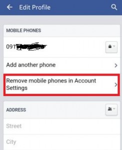 Ako odstrániť telefónne číslo z Facebooku na mobile