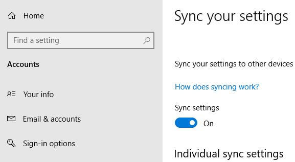 Ako vypnúť nastavenia synchronizácie systému Windows 10